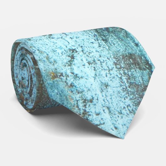 Blue and rust rugged weathered rusted metal ネクタイ (ロール)