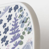 Blue and Sage Green Wildflower Pattern  ピックルボールラケット (左詳細)