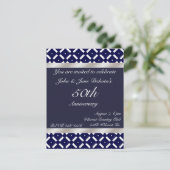 Blue and Silver Anniversary Invitation 招待状 (スタンド正面)