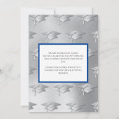 Blue and Silver Graduation 招待状 (裏面)
