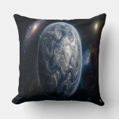 Blue and Silver Planet クッション (正面)