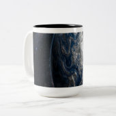 Blue and Silver Planet ツートーンマグカップ (正面左)