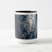 Blue and Silver Planet ツートーンマグカップ (中央)