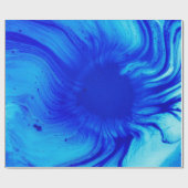Blue and teal abstract painting ラッピングペーパー (フラット)