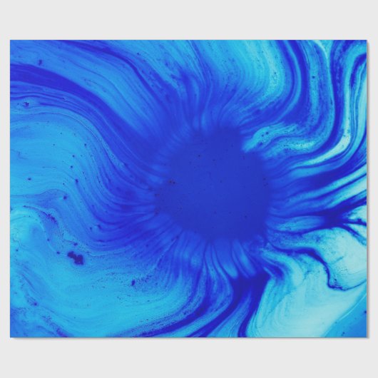 Blue and teal abstract painting ラッピングペーパー (フラット)