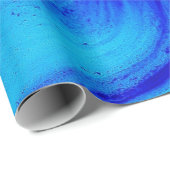 Blue and teal abstract painting ラッピングペーパー (ロールコーナー)