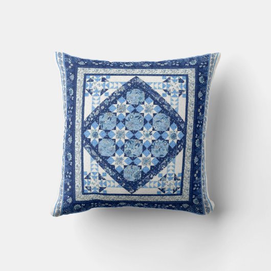 Blue and White  クッション (裏面)