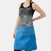 Blue and white abstract painting エプロン (インサイチュ)