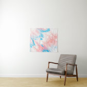 Blue and white abstract painting タペストリー (インサイチュ(横))