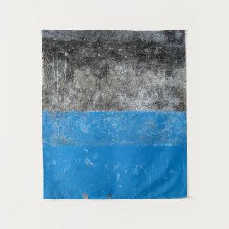 Blue and white abstract painting タペストリー