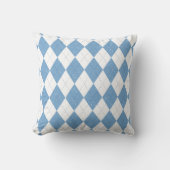 Blue and White Argyle Diamond Pattern クッション (正面)