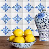 Blue and White Azulejo Kitchen Portuguese Spanish タイル