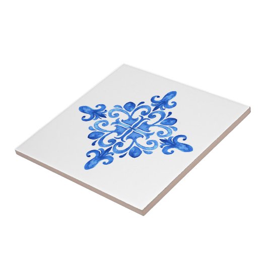 Blue and White Azulejo Portuguese Spanish Kitchen タイル (側面)