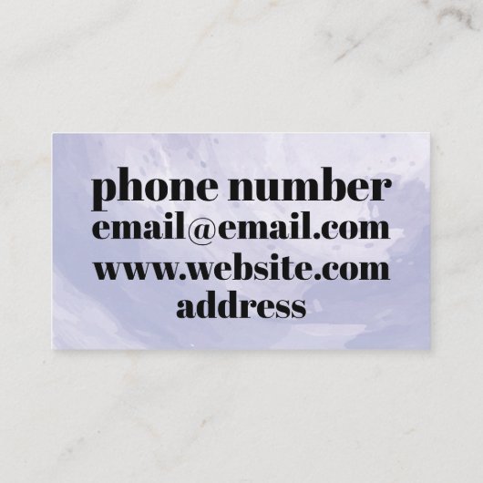 Blue And White Business Card With Qr Code 名刺 (裏面)