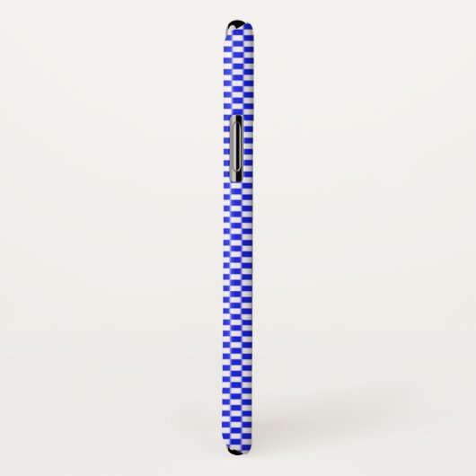 Blue and white checker board pattern Case-Mate iPhoneケース (裏面/右)