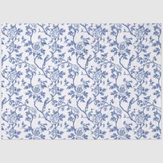 Blue and White Chinoiserie Decoupage Pattern 薄葉紙 (正面)