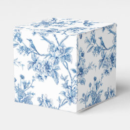 Blue and White Chinoiserie Floral Birds フェイバーボックス