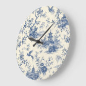 Blue and White Chinoiserie Pagoda Wall Clock ラージ壁時計 (傾斜)