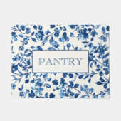 Blue and White Chinoiserie Pantry ドアマット (正面)