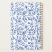 Blue and White Chinoiserie Wildflower プランナー手帳 (裏面)