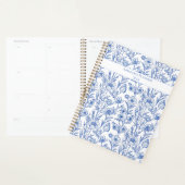 Blue and White Chinoiserie Wildflower プランナー手帳 (ディスプレー)