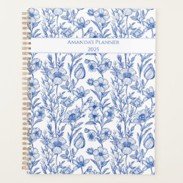 Blue and White Chinoiserie Wildflower プランナー手帳