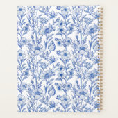 Blue and White Chinoiserie Wildflower プランナー手帳 (裏面)