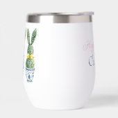 Blue and White Chinoiserie With Rabbit Topiaries (左面)