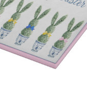 Blue and White Chinoiserie With Rabbit Topiaries カッティングボード (角)