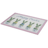Blue and White Chinoiserie With Rabbit Topiaries カッティングボード (角)