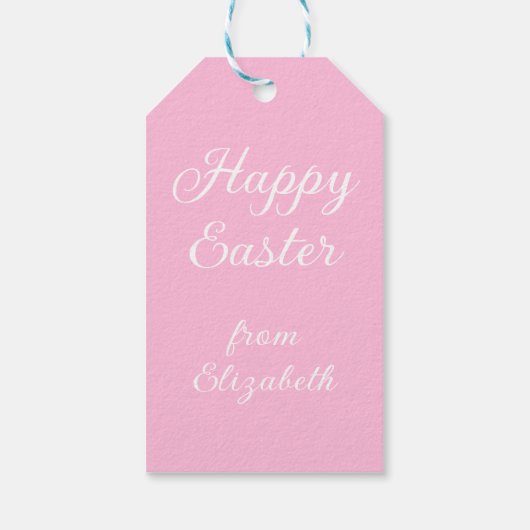 Blue and White Chinoiserie With Rabbit Topiary ギフトタグ (裏面)