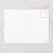 Blue and White Chinoiserie With Rabbit Topiary シーズンポストカード (裏面)