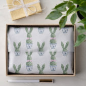 Blue and White Chinoiserie With Rabbit Topiary 薄葉紙 (ギフト)