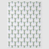 Blue and White Chinoiserie With Rabbit Topiary 薄葉紙 (正面)