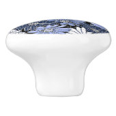 Blue and white daisy pattern セラミックノブ (側面)