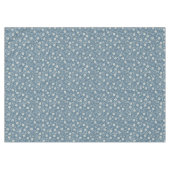 Blue and White Denim Look w/White Flowers テーブルクロス (正面(横))