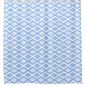 Blue and white diamond pattern シャワーカーテン (正面)