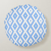 Blue and white diamond pattern ラウンドクッション (裏面)