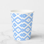 Blue and white diamond pattern 紙コップ (右)