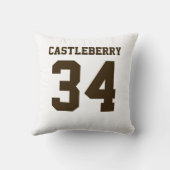 Blue and White Double-Sided Sports Jersey クッション (裏面)