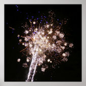 Blue and White Fireworks ポスター (正面)