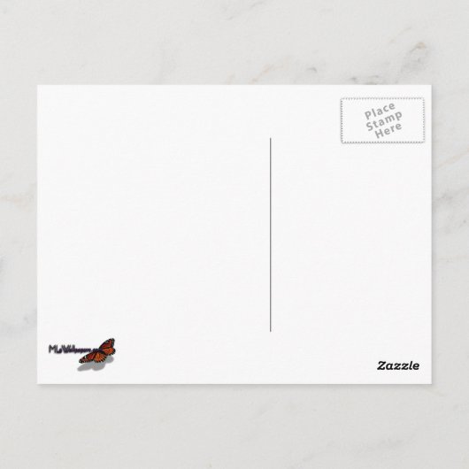 Blue and White Fireworks ポストカード (裏面)