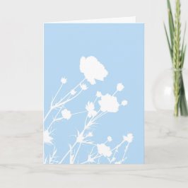 Blue and White Floral Card カード