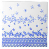 Blue and White floral design, タイル (正面)