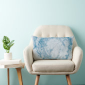 Blue and white floral mattress ランバークッション (椅子)
