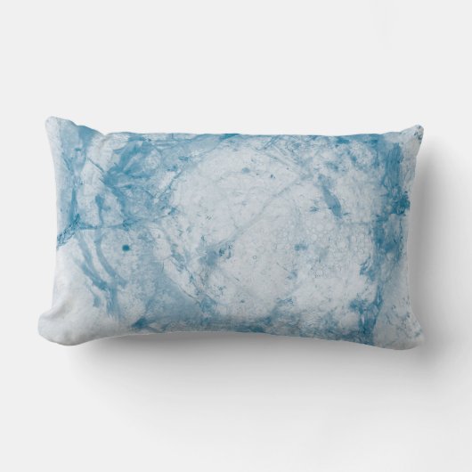 Blue and white floral mattress ランバークッション (正面)