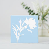 Blue and White Floral Silhouette Card カード (スタンド正面)
