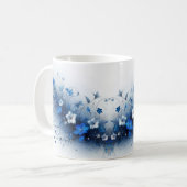  Blue and White Floral Vine  コーヒーマグカップ (正面左)