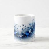 Blue and White Floral Vine  コーヒーマグカップ (中央)
