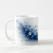  Blue and White Floral Vine  コーヒーマグカップ (左)
